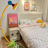 Modern Memphis Style Treetops Geometric Uplight Floor Lamp with Multi Color Finish