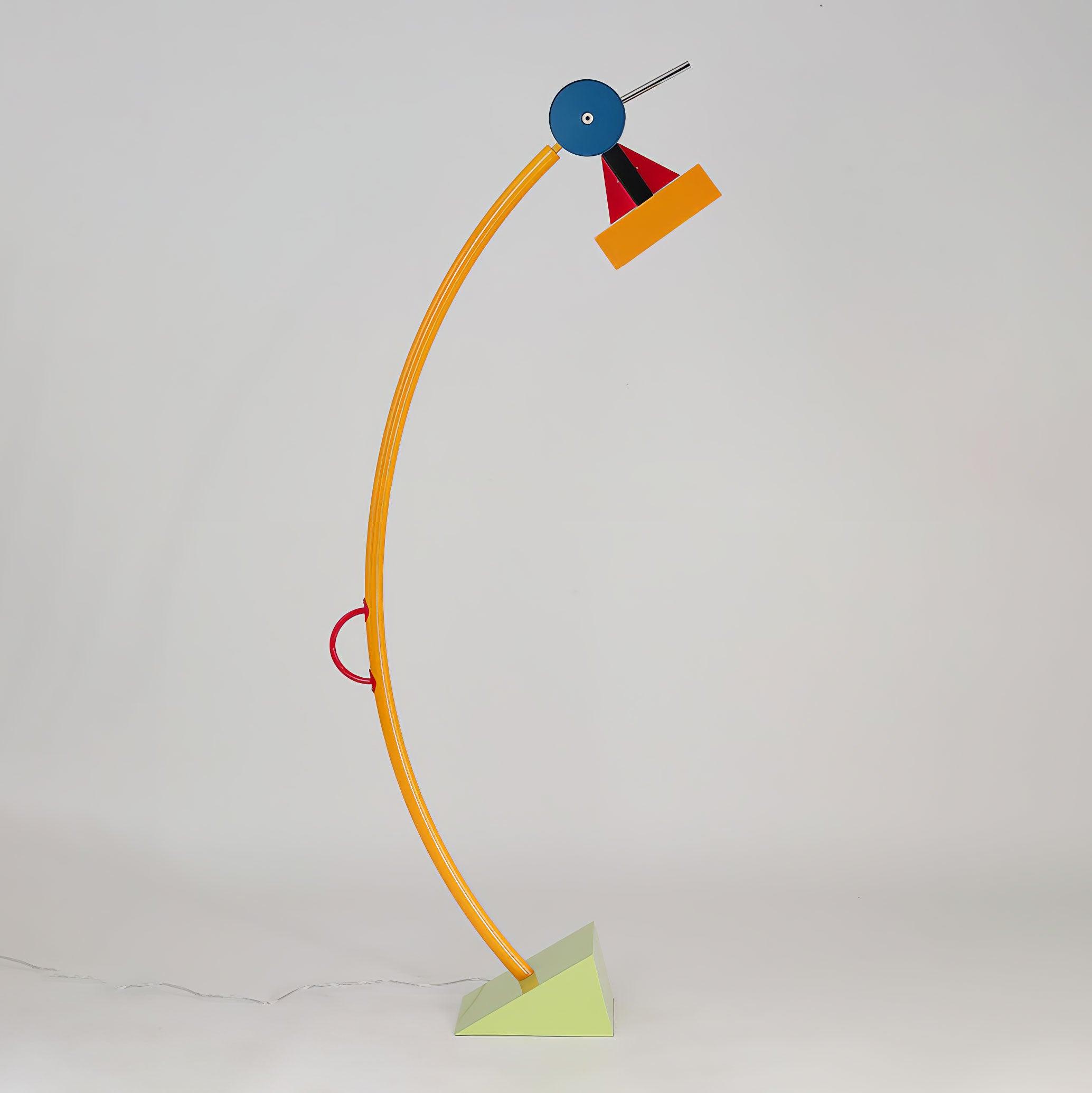 Modern Memphis Style Treetops Geometric Uplight Floor Lamp with Multi Color Finish