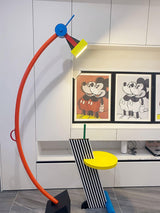 Modern Memphis Style Treetops Geometric Uplight Floor Lamp with Multi Color Finish
