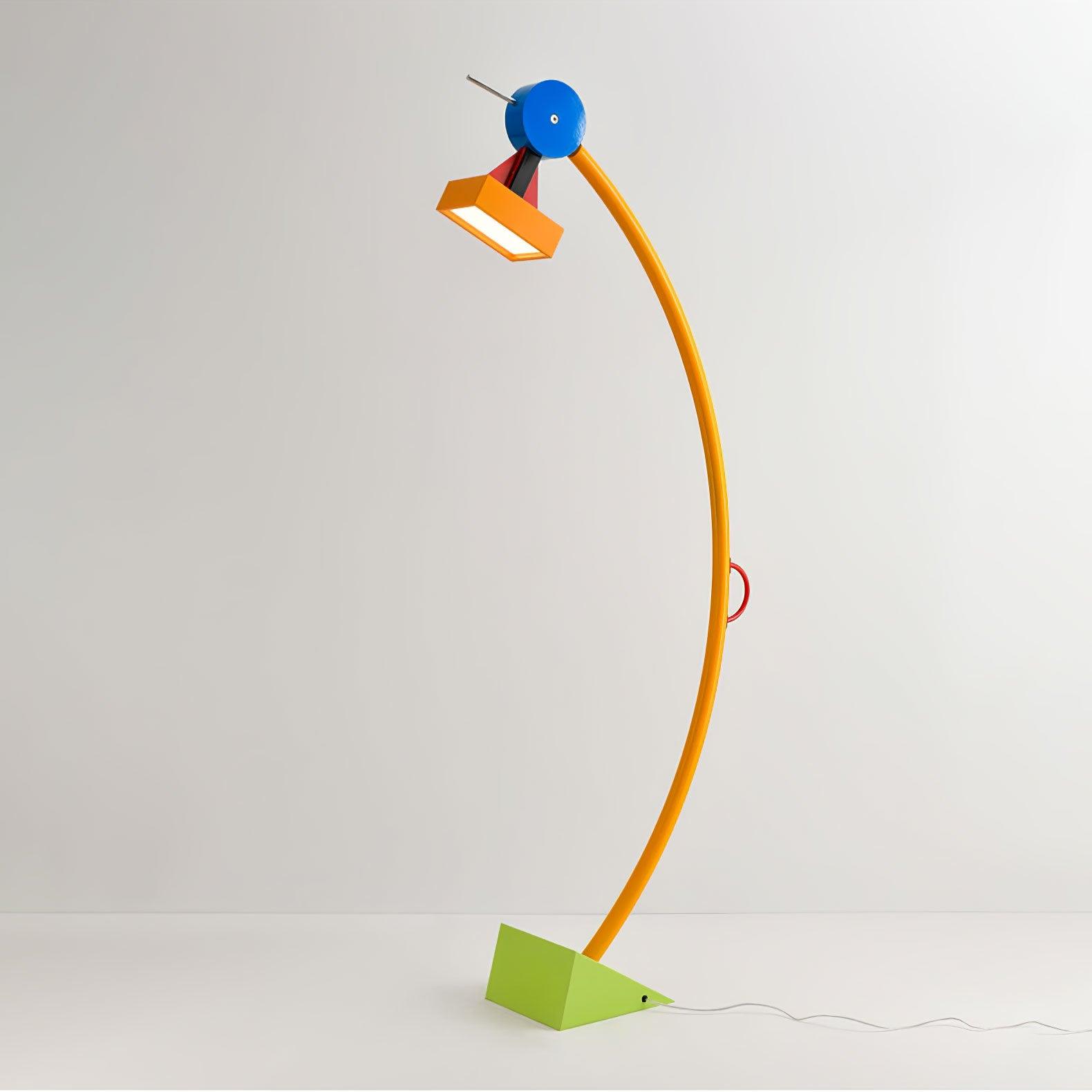 Modern Memphis Style Treetops Geometric Uplight Floor Lamp with Multi Color Finish