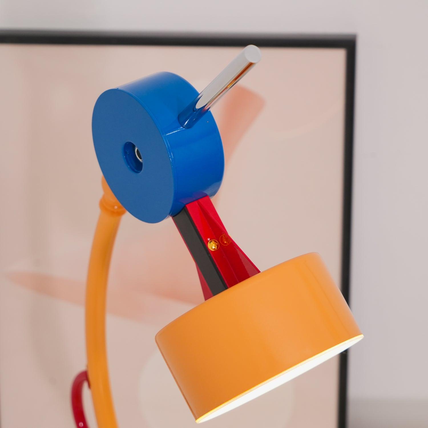 Modern Memphis Style Colorful Geometric LED Table Lamp with Stepless Dimming Control