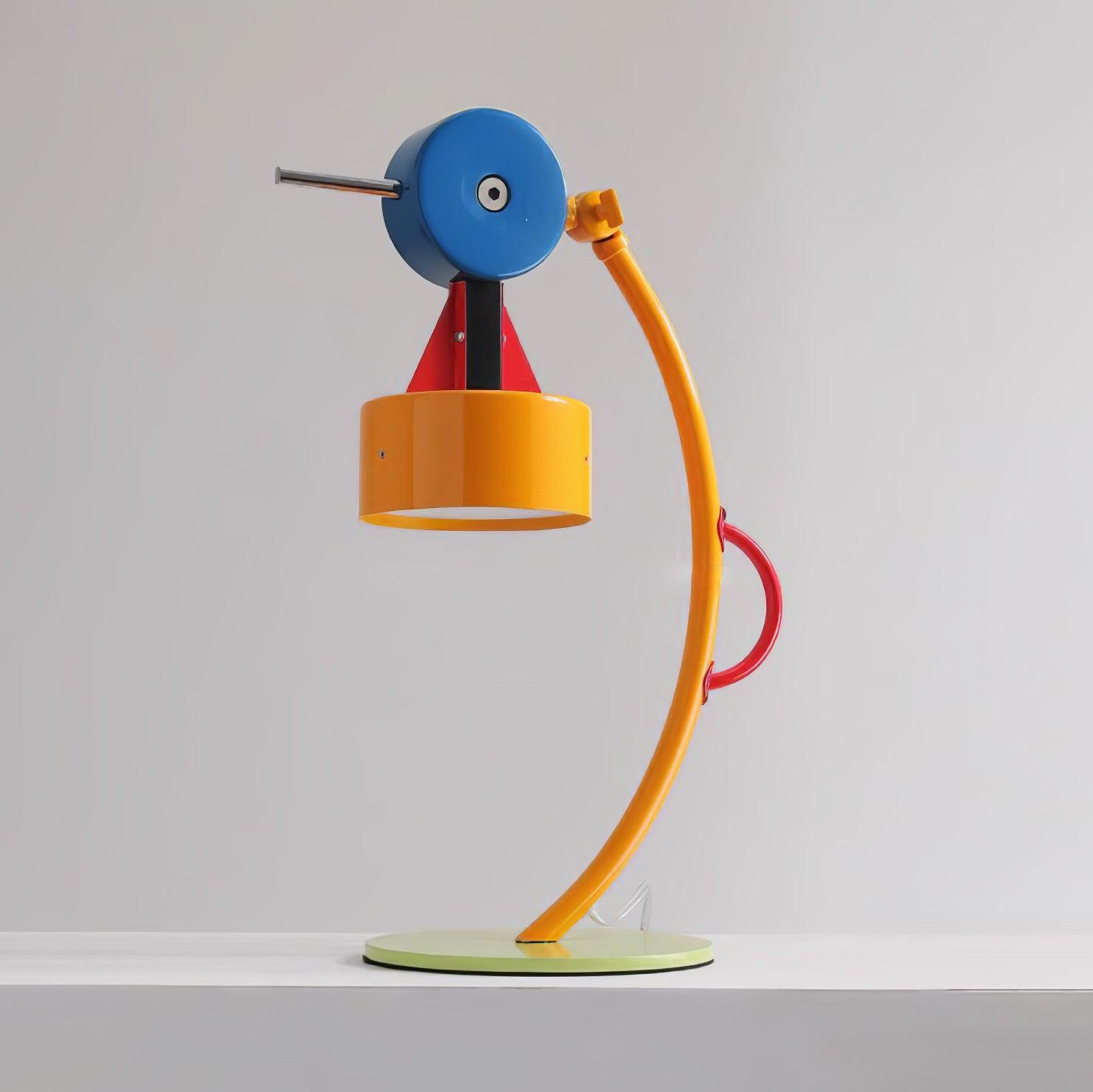 Modern Memphis Style Colorful Geometric LED Table Lamp with Stepless Dimming Control