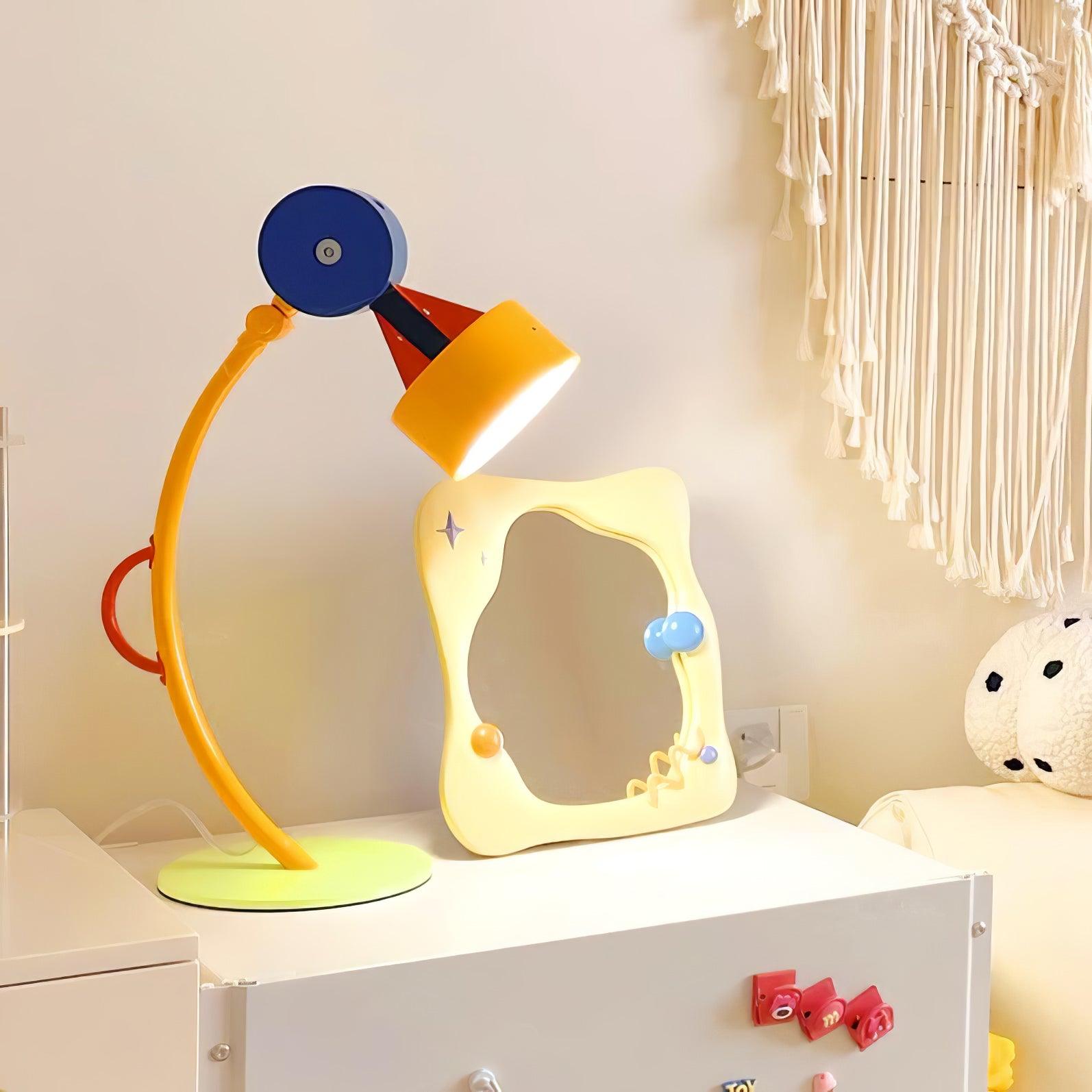 Modern Memphis Style Colorful Geometric LED Table Lamp with Stepless Dimming Control