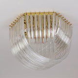 Trevi Murano Glass Drop Flush Mount Ceiling Light Luxury Art Deco Gold Chandelier