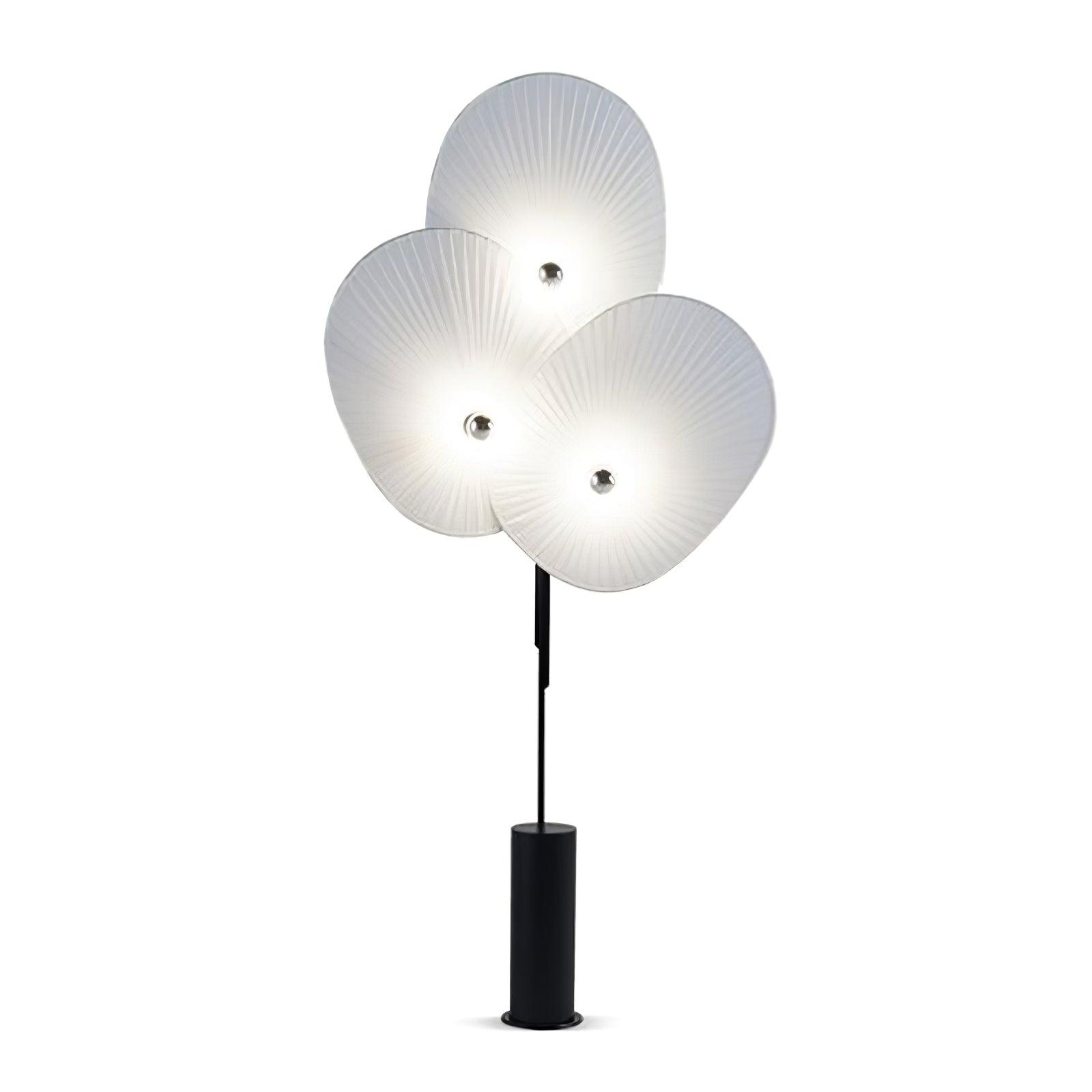 Modern Triple Floral Standing Lamp Multi Color Petal Shades for Living Room and Office