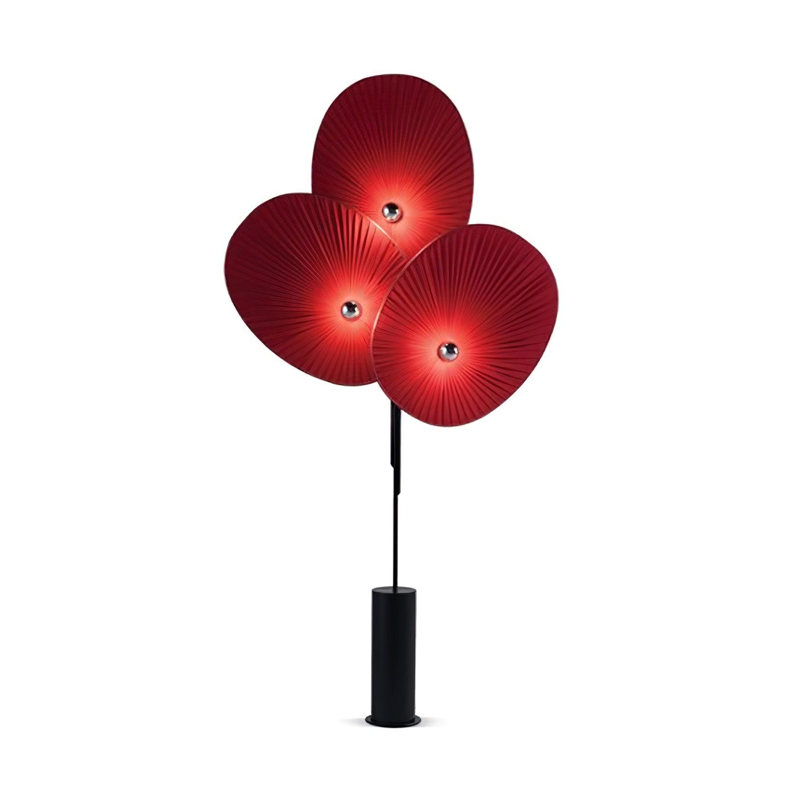 Modern Triple Floral Standing Lamp Multi Color Petal Shades for Living Room and Office