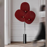 Modern Triple Floral Standing Lamp Multi Color Petal Shades for Living Room and Office