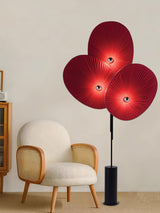 Modern Triple Floral Standing Lamp Multi Color Petal Shades for Living Room and Office