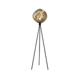 Modern Tripod Rock Lava Floor Lamp with Molten Acrylic Shade Standing Light