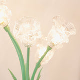 Elegant Glass Tulip Flower Table Lamp Decorative Floral Bedside Night Light for Home Living Room Decor