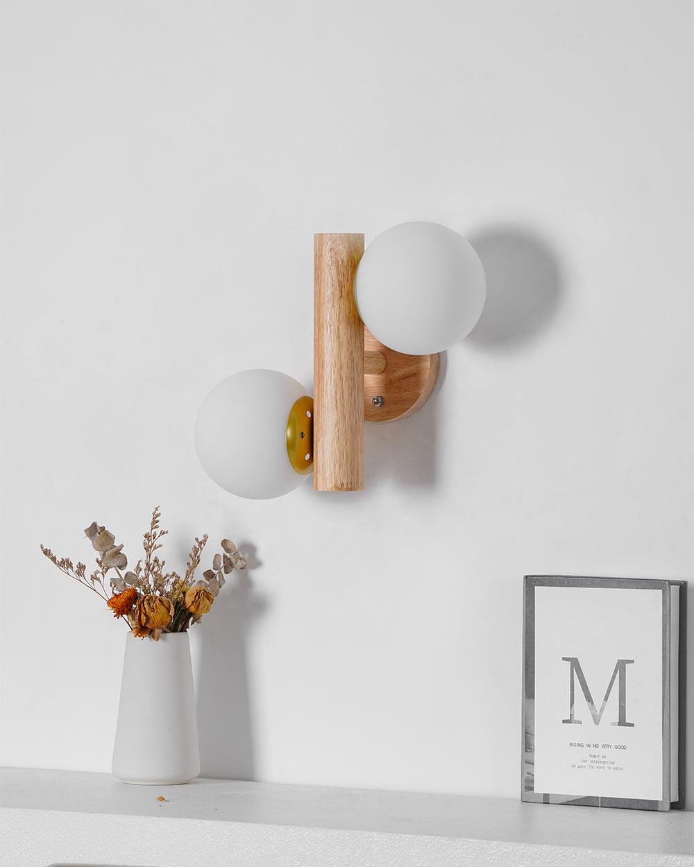 modern-tupelo-double-wooden-wall-sconce-with-rotatable-white-glass-shades-set-of-2-lighting