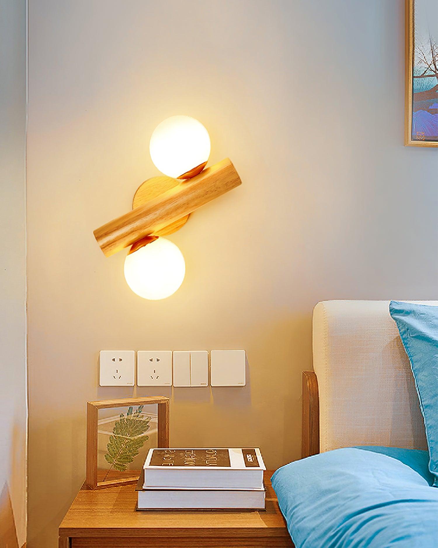 modern-tupelo-double-wooden-wall-sconce-with-rotatable-white-glass-shades-set-of-2-lighting