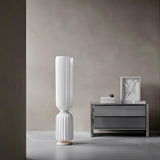 Contemporary White Twist Floor Lamp with Asymmetrical Design for Ambient Lighting