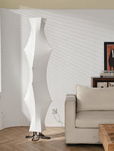 Modern Twist Silk Floor Lamp Tall Standing Light for Living Room and Bedroom
