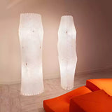 Modern Twist Silk Floor Lamp Tall Standing Light for Living Room and Bedroom