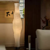 Modern Twist Silk Floor Lamp Tall Standing Light for Living Room and Bedroom