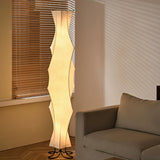 Modern Twist Silk Floor Lamp Tall Standing Light for Living Room and Bedroom