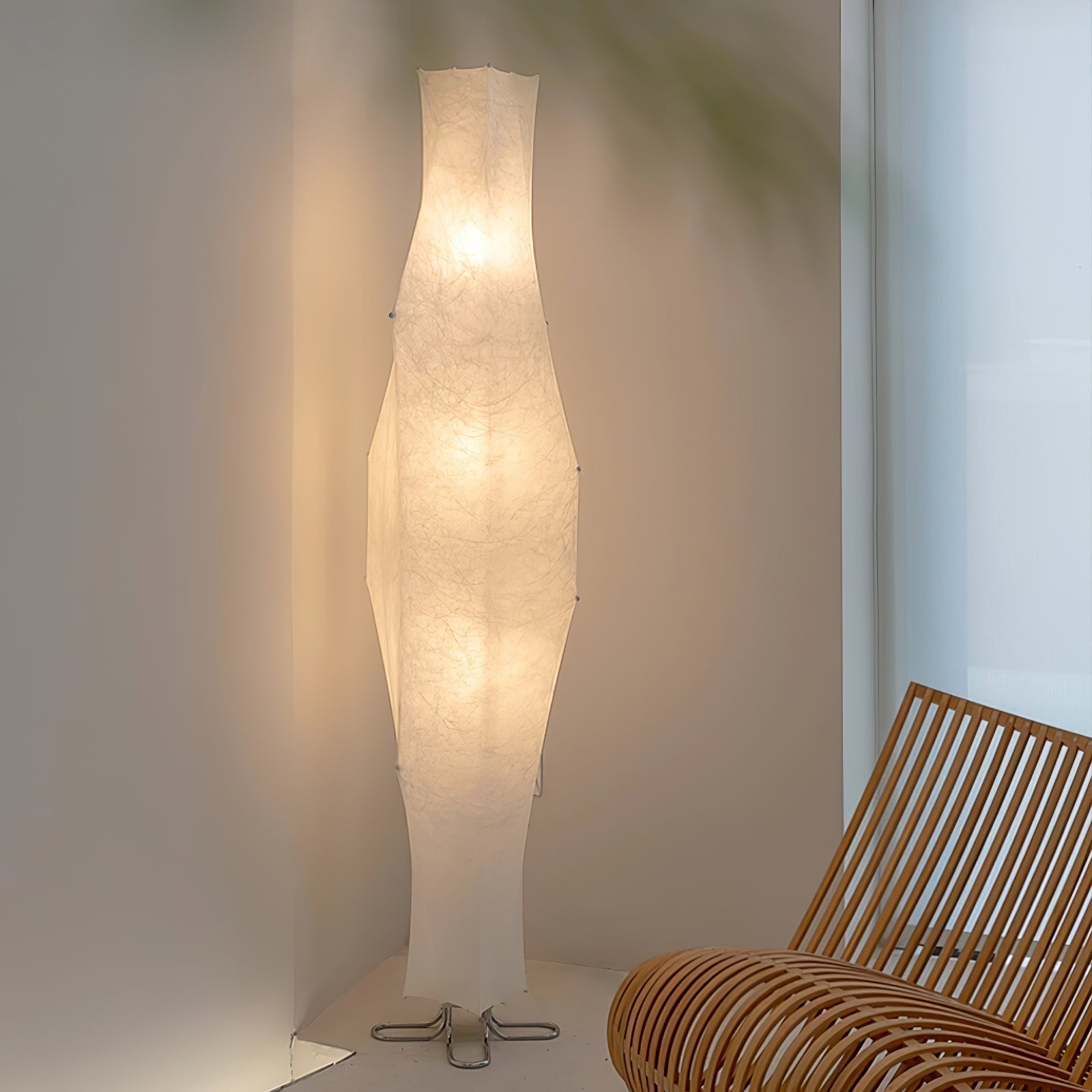 Modern Twist Silk Floor Lamp Tall Standing Light for Living Room and Bedroom