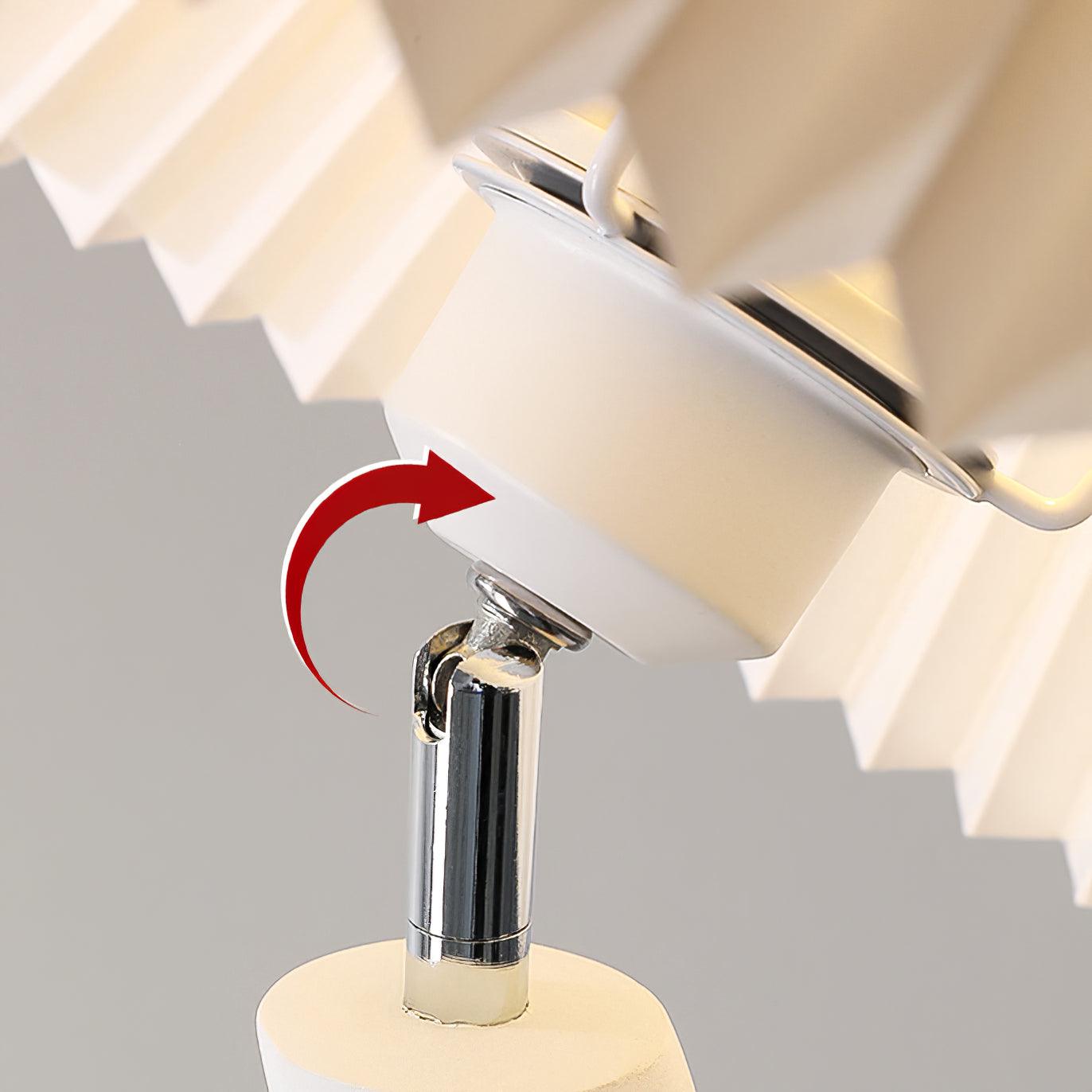 Modern Organic Twisted Pleated Floor Lamp Handcrafted Resin Standing Light