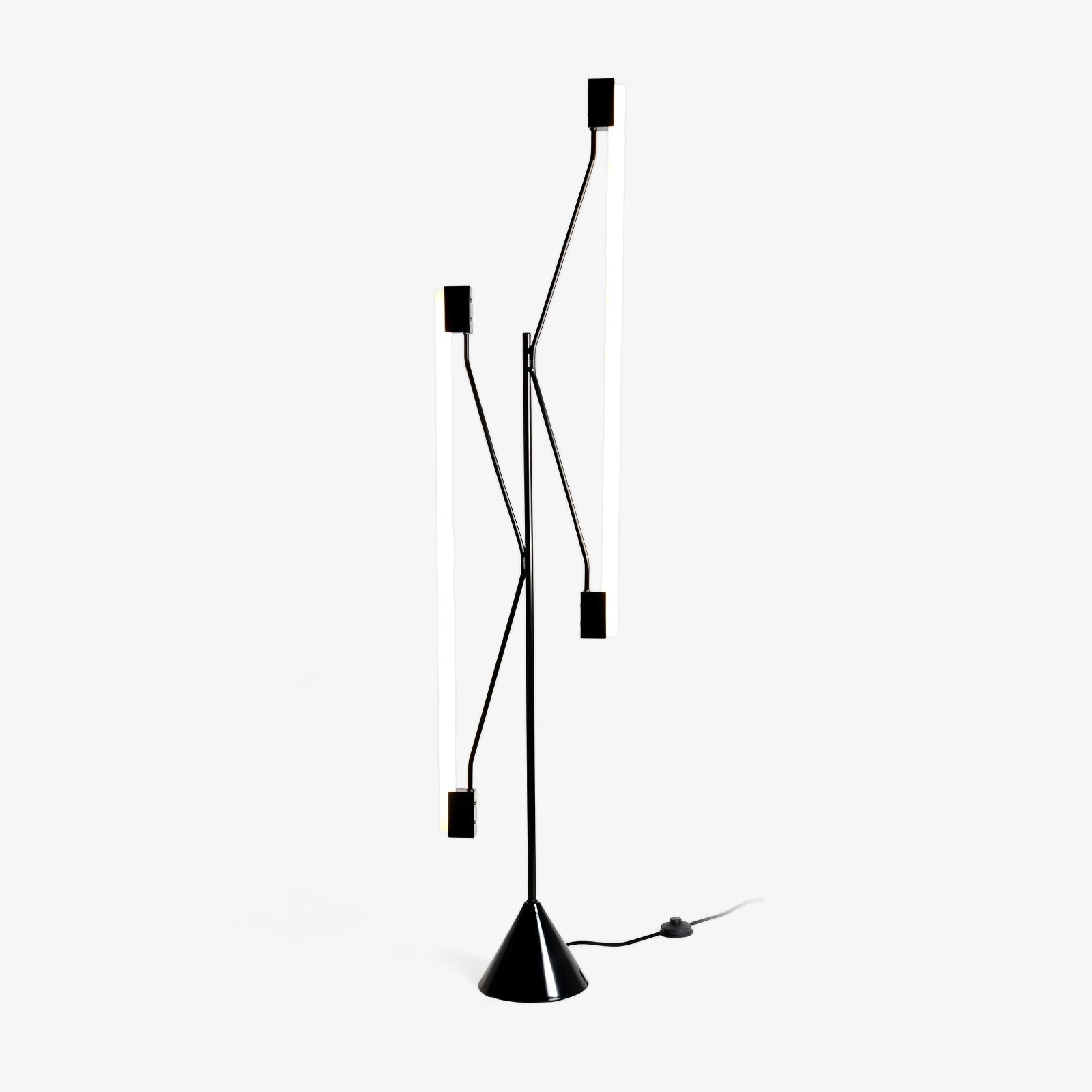 Dual Tube Modern LED Floor Lamp Minimalist Standing Light for Living Room and Office