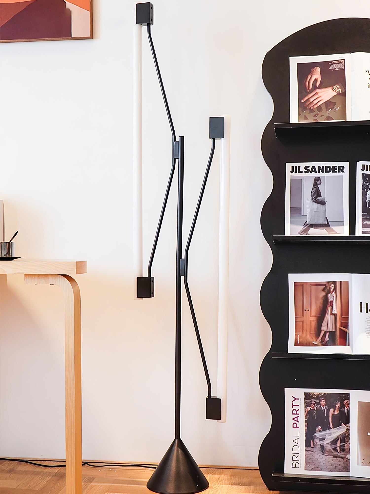 Dual Tube Modern LED Floor Lamp Minimalist Standing Light for Living Room and Office