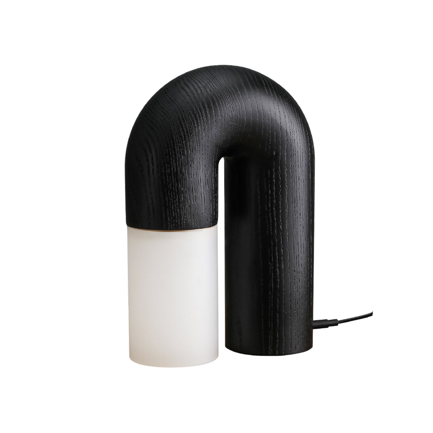 Contemporary Arch Wood LED Table Lamp Minimalist U Shaped Desk Light for Home and Office