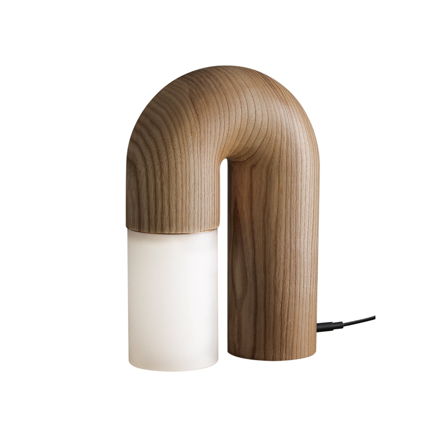 Contemporary Arch Wood LED Table Lamp Minimalist U Shaped Desk Light for Home and Office