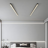 Modern Minimalism Ultra Slim Linear LED Ceiling Light Fixture with Three Color Modes and Integrated Lighting