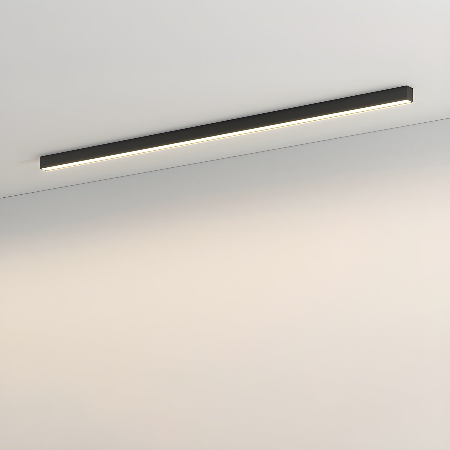 Modern Minimalism Ultra Slim Linear LED Ceiling Light Fixture with Three Color Modes and Integrated Lighting
