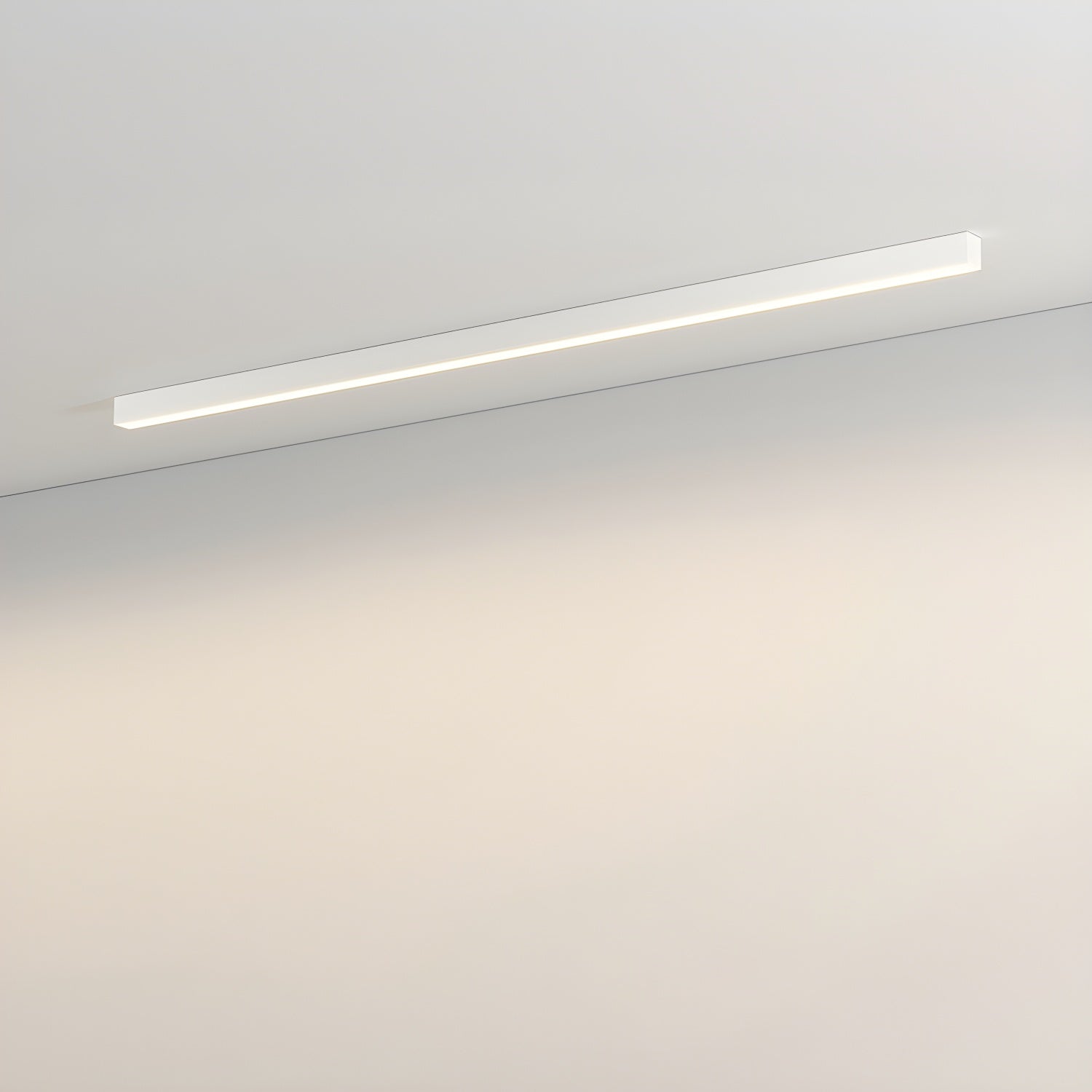 Modern Minimalism Ultra Slim Linear LED Ceiling Light Fixture with Three Color Modes and Integrated Lighting
