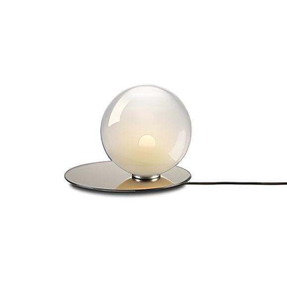 Modern Umbra Glass Sphere Table Lamp with Elliptical Shadow Effect for Desks