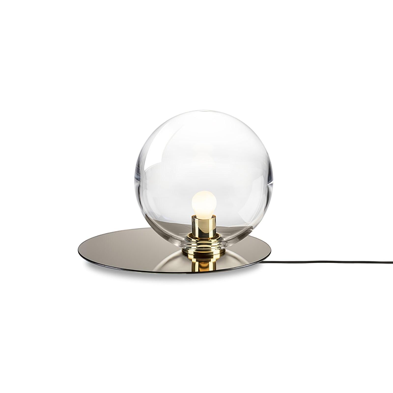 Modern Umbra Glass Sphere Table Lamp with Elliptical Shadow Effect for Desks