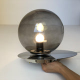 Modern Umbra Glass Sphere Table Lamp with Elliptical Shadow Effect for Desks