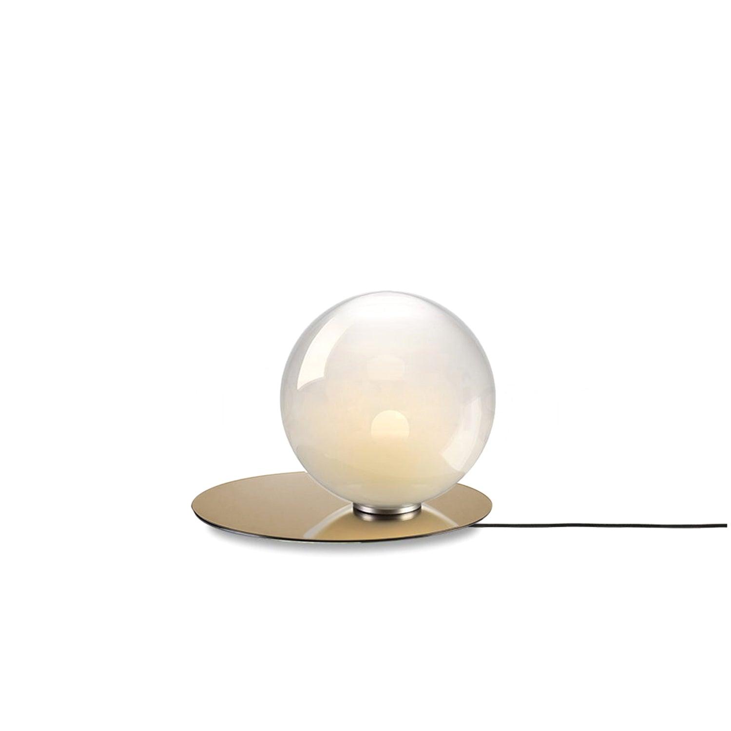 Modern Umbra Glass Sphere Table Lamp with Elliptical Shadow Effect for Desks