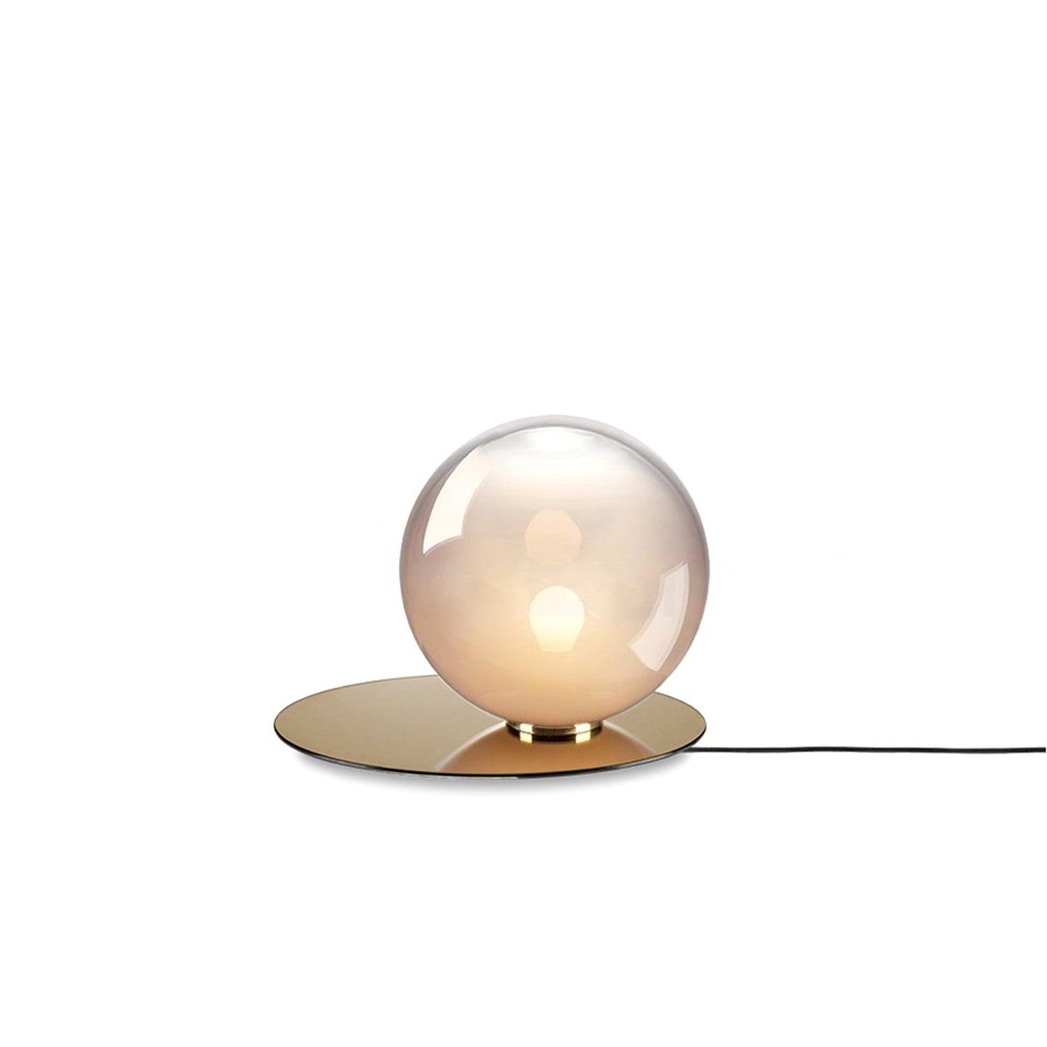 Modern Umbra Glass Sphere Table Lamp with Elliptical Shadow Effect for Desks