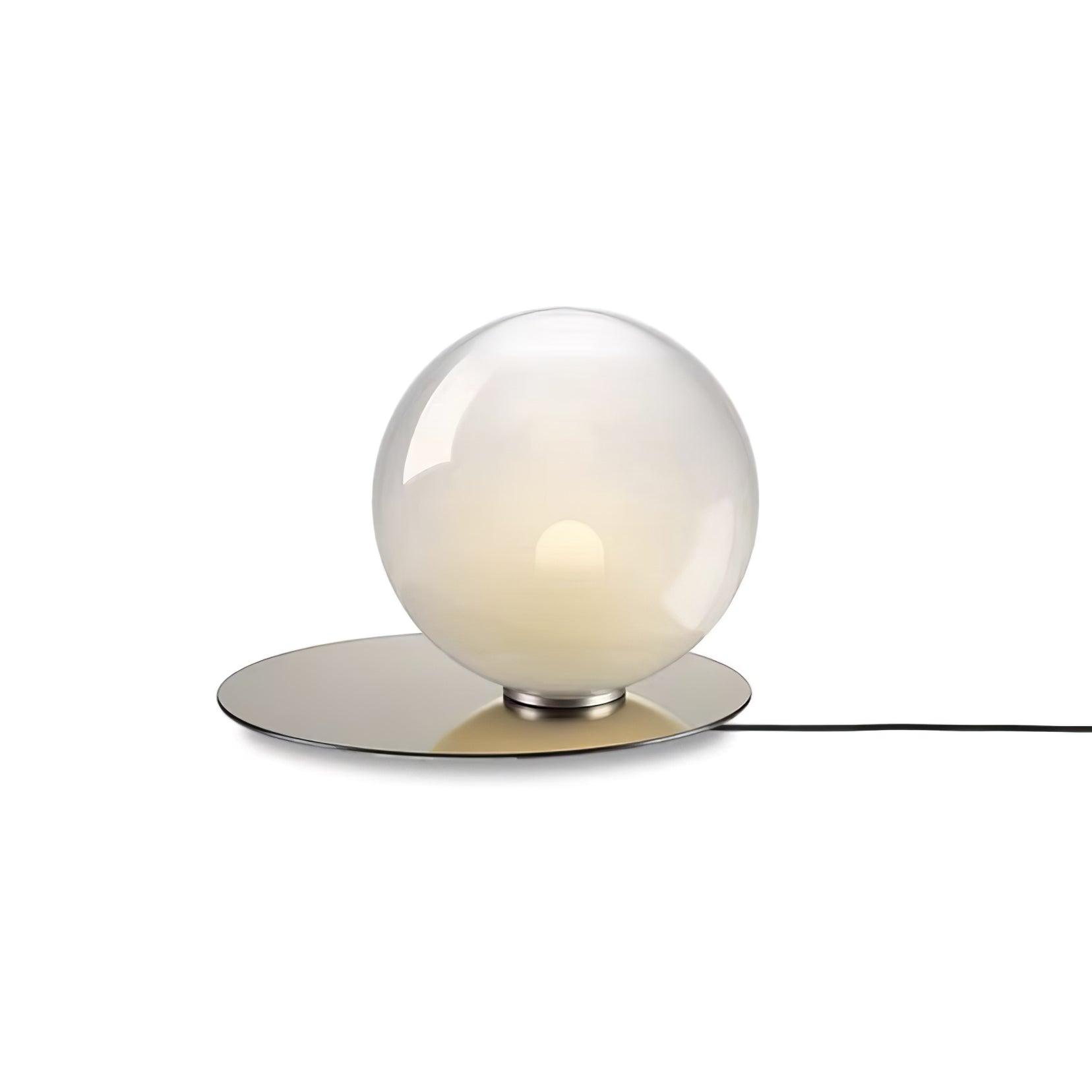 Modern Umbra Glass Sphere Table Lamp with Elliptical Shadow Effect for Desks