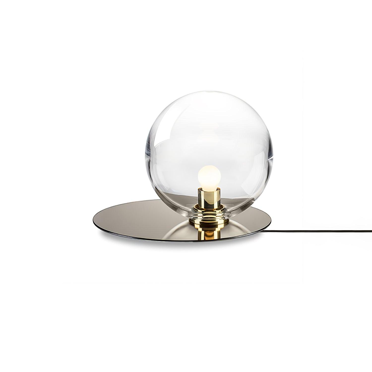 Modern Umbra Glass Sphere Table Lamp with Elliptical Shadow Effect for Desks