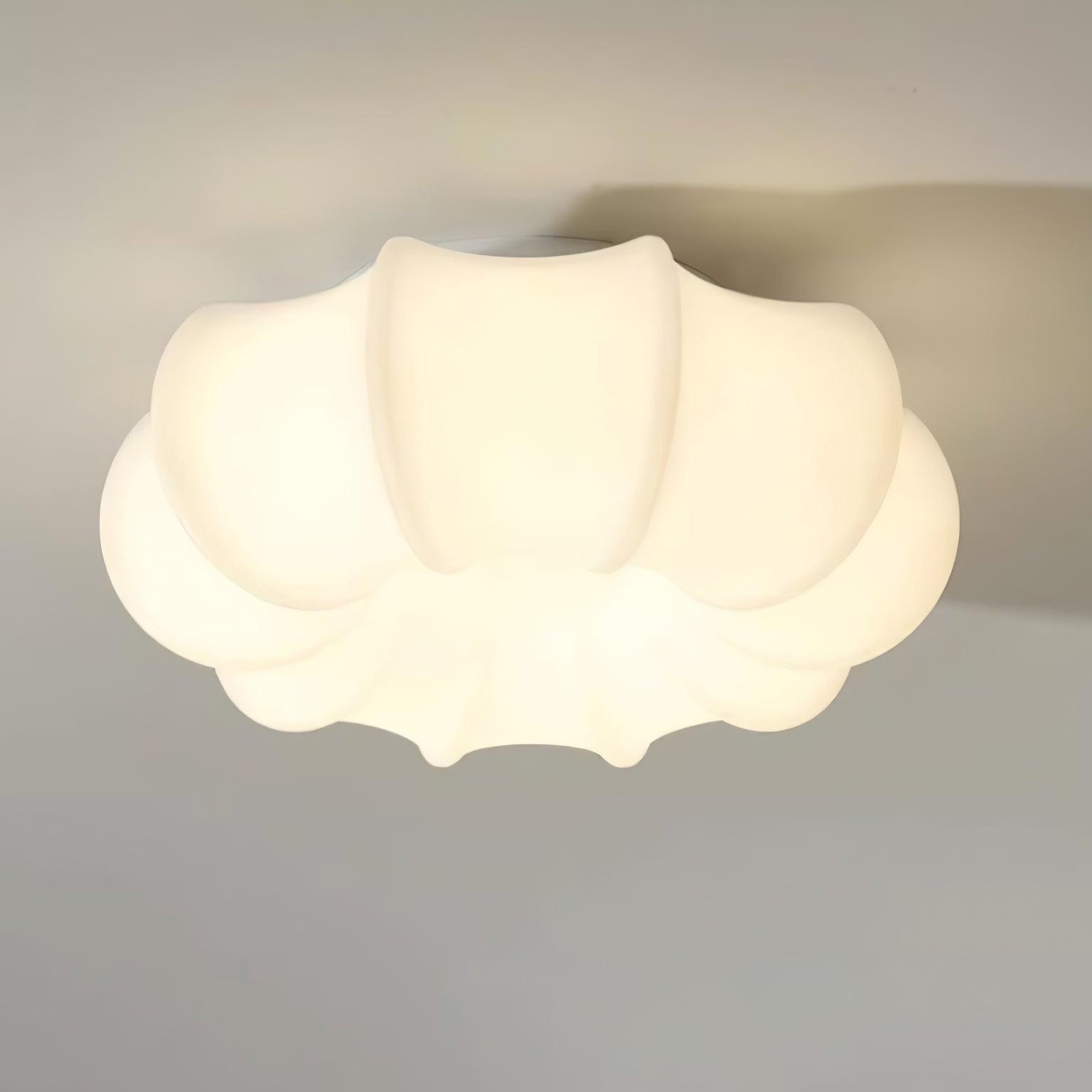 Contemporary White Umbrella LED Ceiling Lamp for Modern Bedroom and Nursery Decor