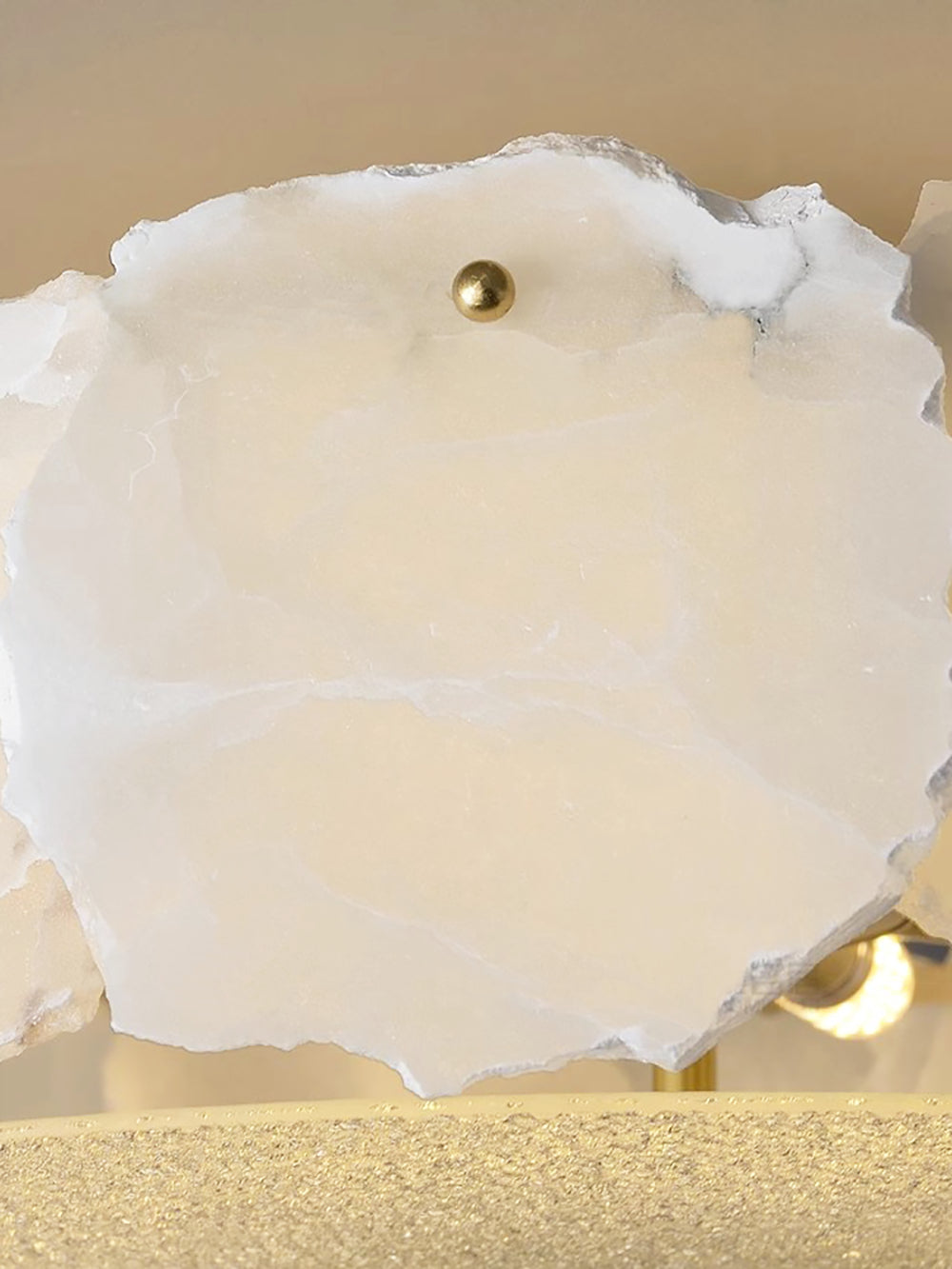 Valeria Alabaster Flush Mount Ceiling Light with Copper Base Modern Luxury Lighting for Hallway and Entryway