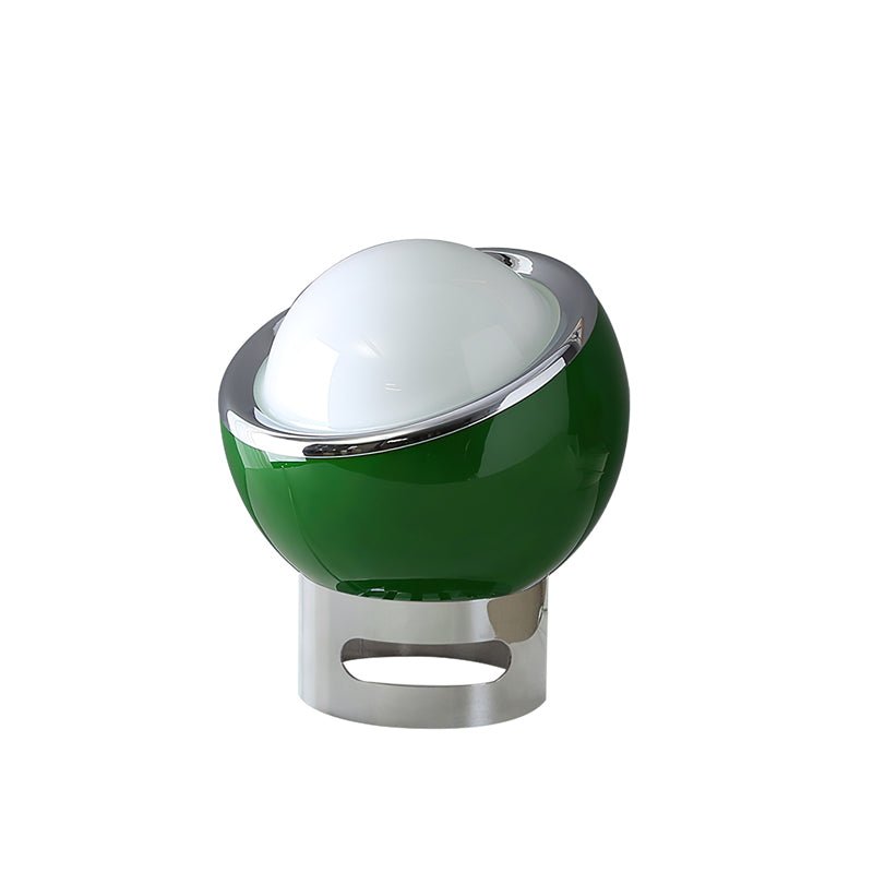 Modern Portable Glass Mushroom Desk Lamp with Stainless Steel Base and Color Finishes