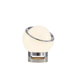 Modern Portable Glass Mushroom Desk Lamp with Stainless Steel Base and Color Finishes