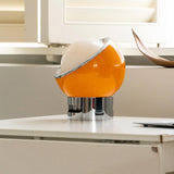 Modern Portable Glass Mushroom Desk Lamp with Stainless Steel Base and Color Finishes