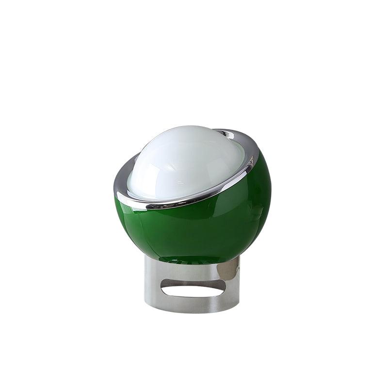 Modern Portable Glass Mushroom Desk Lamp with Stainless Steel Base and Color Finishes