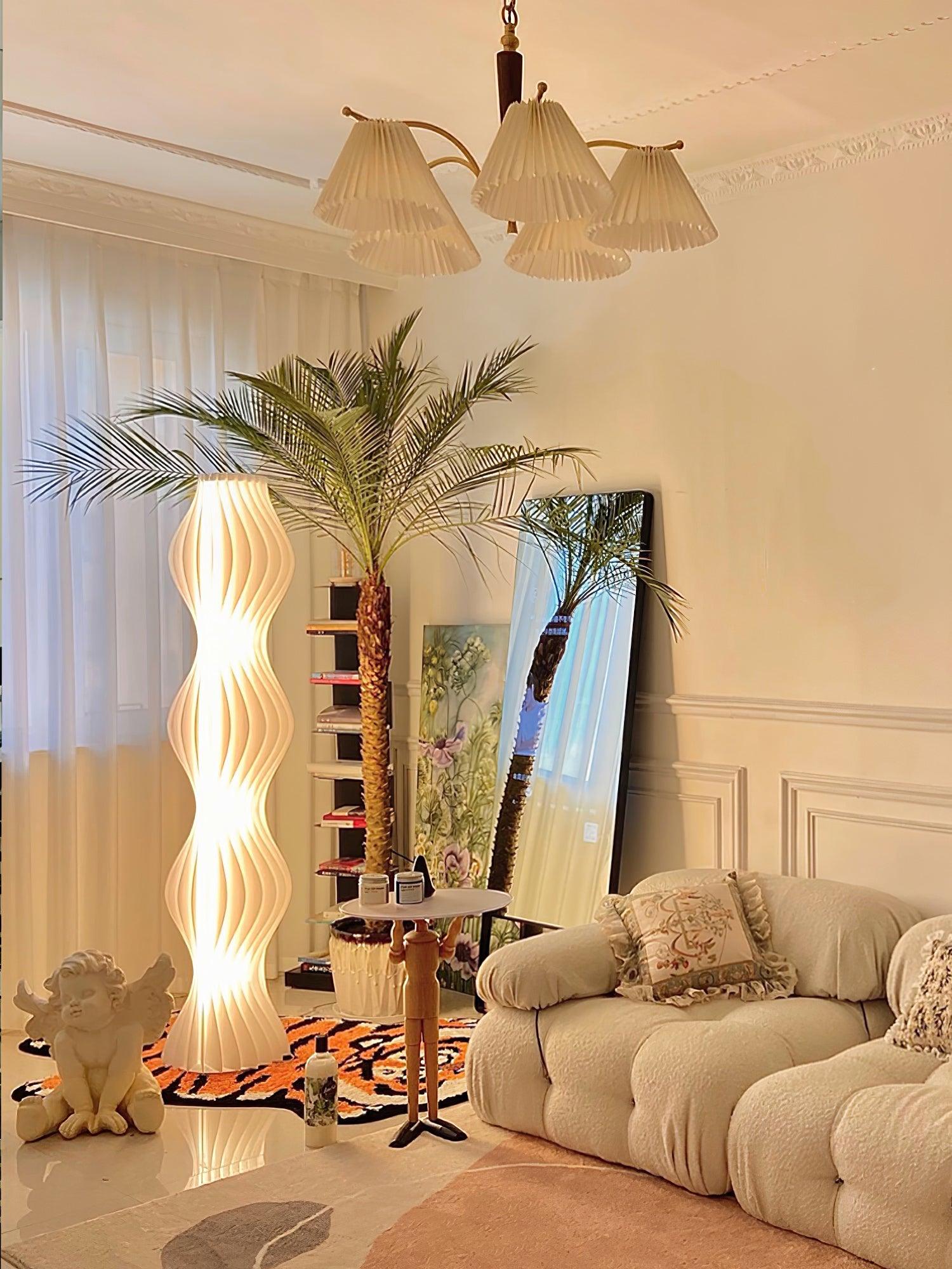 Modern Vapor Acrylic Uplight Floor Lamp with Integrated LED for Living Room Standing Light White