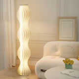 Modern Vapor Acrylic Uplight Floor Lamp with Integrated LED for Living Room Standing Light White
