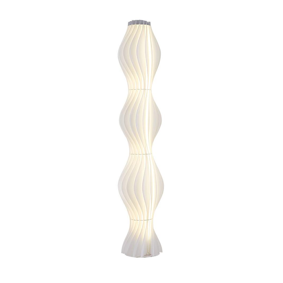 Modern Vapor Acrylic Uplight Floor Lamp with Integrated LED for Living Room Standing Light White