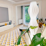 Modern Vapor Acrylic Uplight Floor Lamp with Integrated LED for Living Room Standing Light White