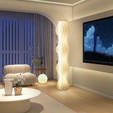 Modern Vapor Acrylic Uplight Floor Lamp with Integrated LED for Living Room Standing Light White