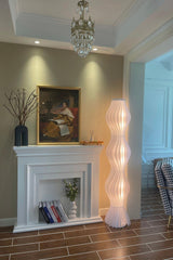 Modern Vapor Acrylic Uplight Floor Lamp with Integrated LED for Living Room Standing Light White