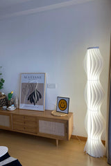 Modern Vapor Acrylic Uplight Floor Lamp with Integrated LED for Living Room Standing Light White